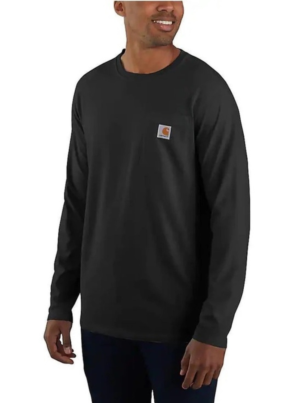 Carhartt Force Relaxed Fit Long Sleeve Pocket T-Shirt Black Men's Medium